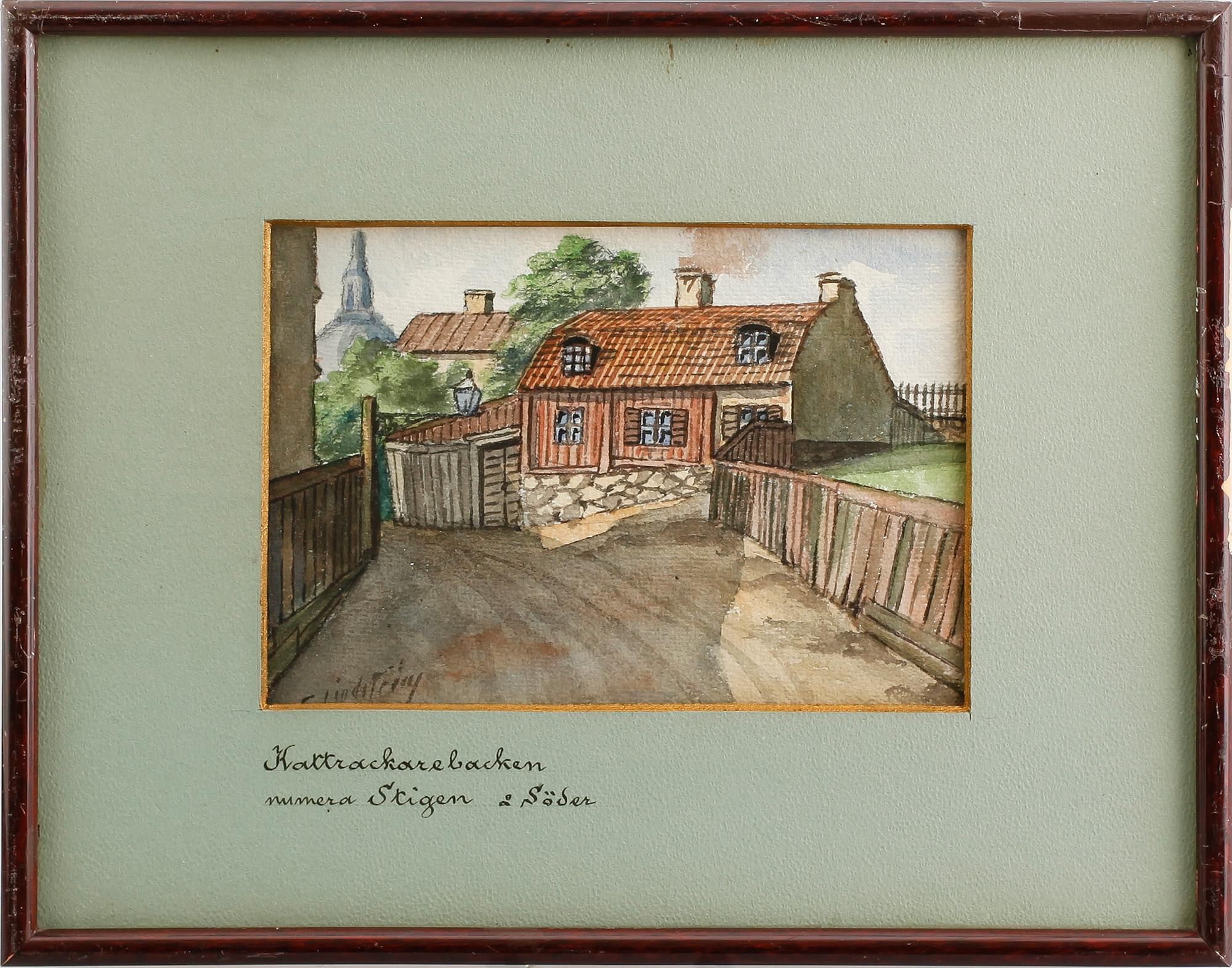 FRITZ LINDSTRÖM, 10 st, akvareller, signerade.