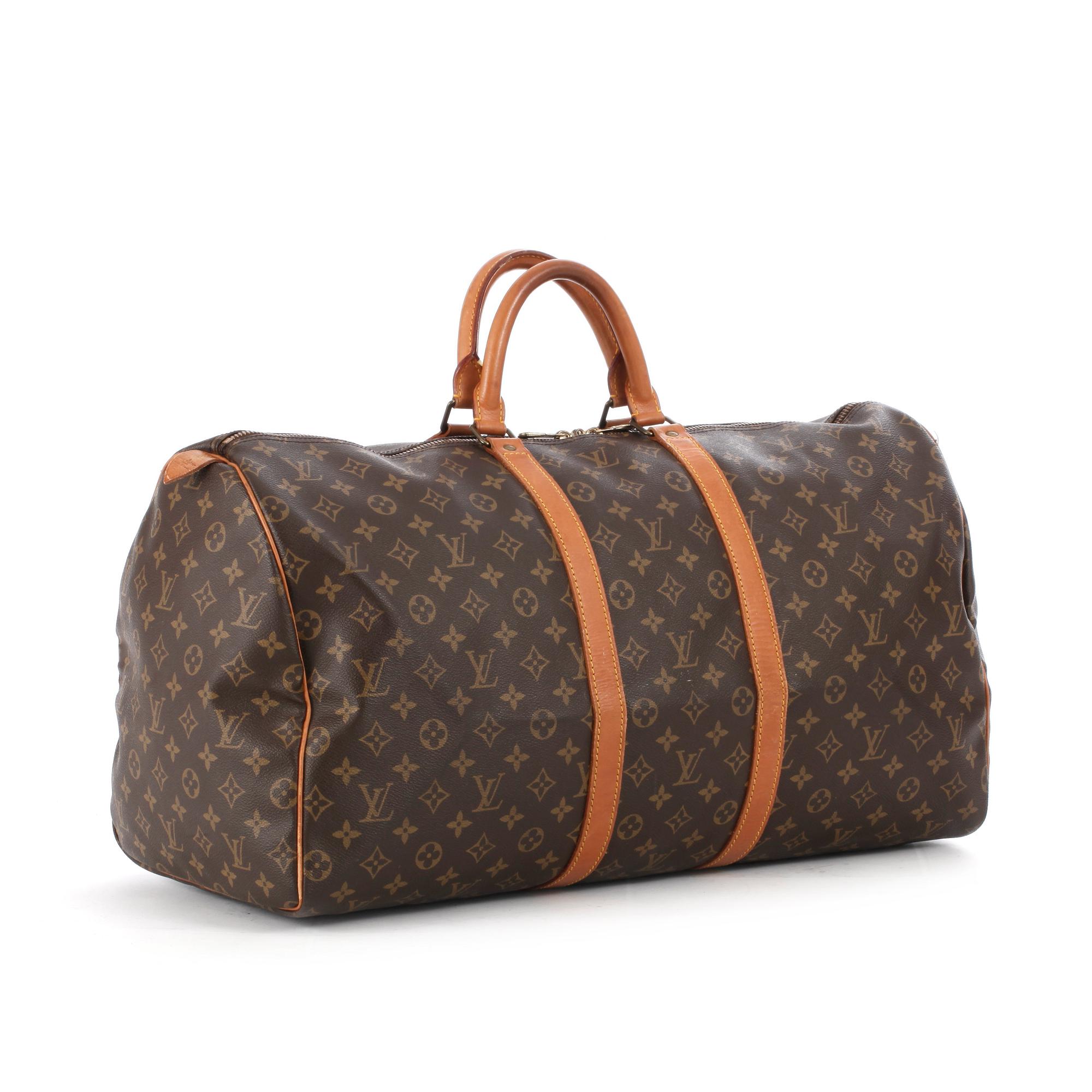 LOUIS VUITTON, a monogram canvas weekend bag, "Keepall 55", 1988.