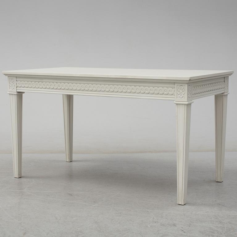 A 21st century Gustavian style coffee table.