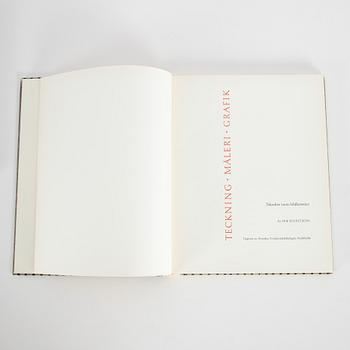 Olle Baertling, färgserigrafi, signerad i bok, "Teckning, Måleri, Grafik", Per Bjurström, 1956.