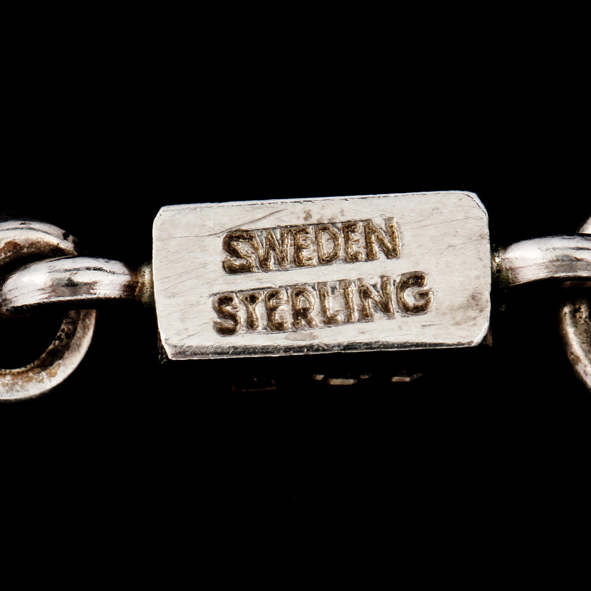 ARMLÄNK, sterlingsilver, Wiwen Nilsson, Lund, 1961. Vikt 19,1 g.