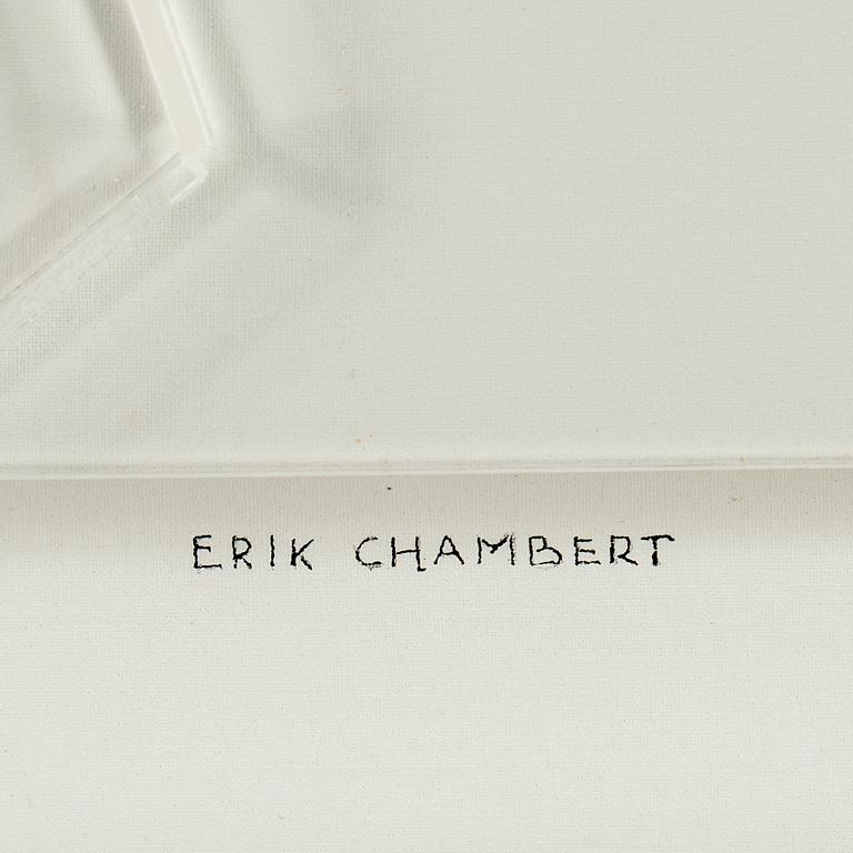 ERIK CHAMBERT, mixed media in plexi box, signed Erik Chambert.