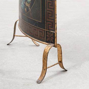 Brass shade, painted by Vicke Andrén, 19th century.