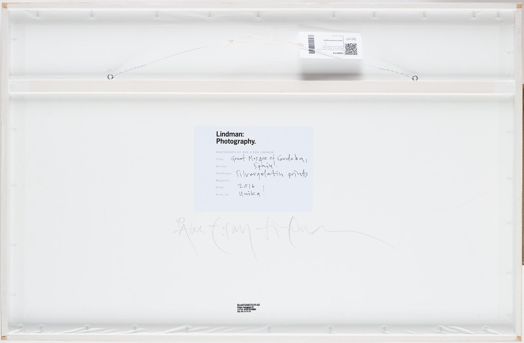 Åke E:son Lindman, Diptyk fotografi unik signerad a tergo.