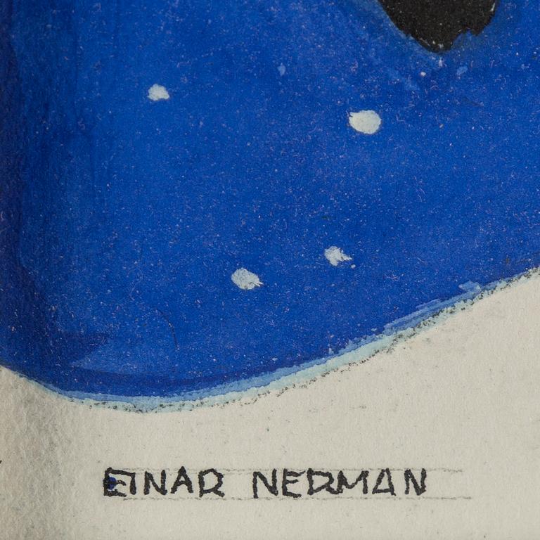 EINAR NERMAN, blandteknik, signerad Einar Nerman.