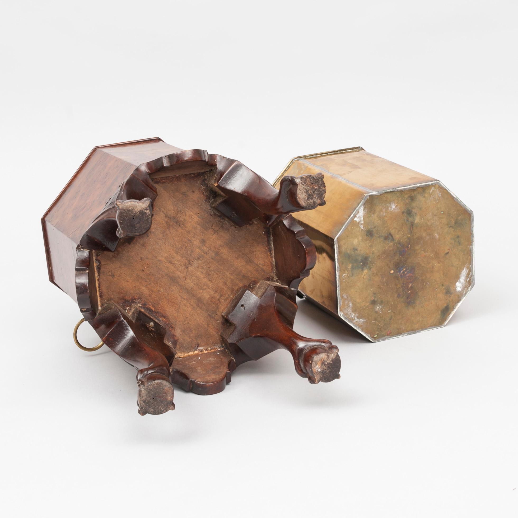 CHAMPAGNEKYLARE, rotfanerad, mässing, England 1800-tal.