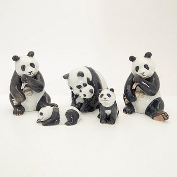 Allan Therkelsen, figuriner, 5 delar, Royal Copenhagen, Danmark, 1990-tal.