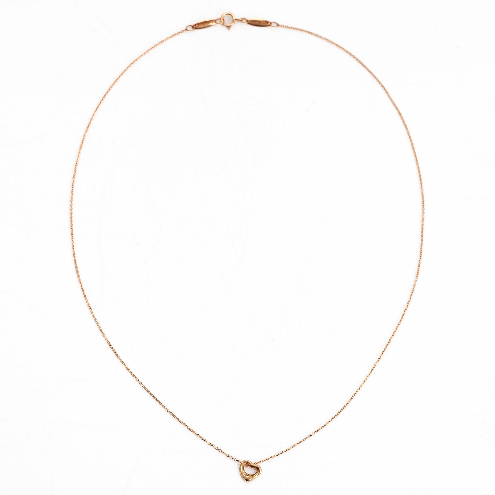 Tiffany & Co, Elsa Peretti, kaulakoru, "Open Heart", 18K ruusukultaa.