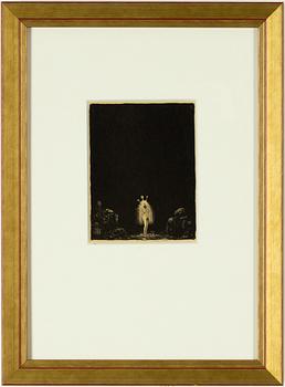John Bauer, lithograph, from: "Troll", 1915. Signed J B in the print.