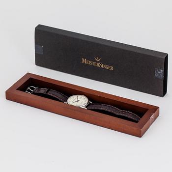 MEISTERSINGER, scrypto, wristwatch, 43 mm.