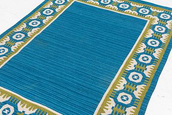 Berit Woelfer, Rug, flat weave, signed BW, approx. 199 x 139 cm.