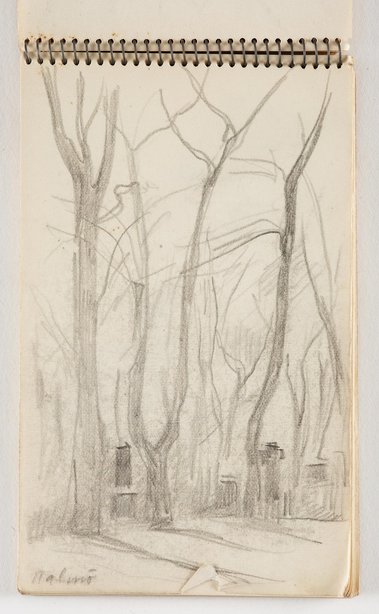 Lotte Laserstein, 10 små skissblock med teckningar.