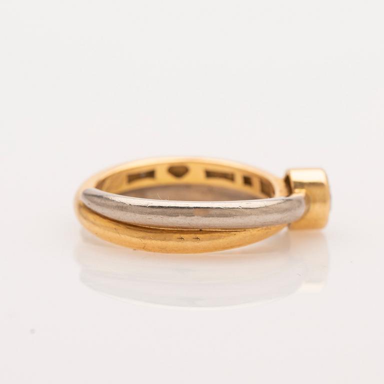 Ring, 20k & 18k, with diamond.
