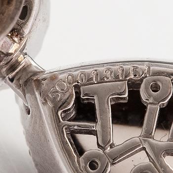 Korvakorupari, 18K valkokultaa, savukvartseja, topaaseja ja timanttja n. 0.64 ct yht. Tirisi, Alankomaat.