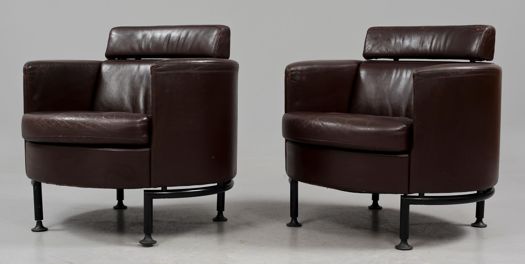 FÅTÖLJER, ett par, Karl Erik Ekselius, JOC, Vetlanda, 1900-talets andra hälft.