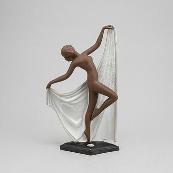 An earthenware sculpture, 'Adagio', by Josef Lorenzl, Goldscheider, West Germany,