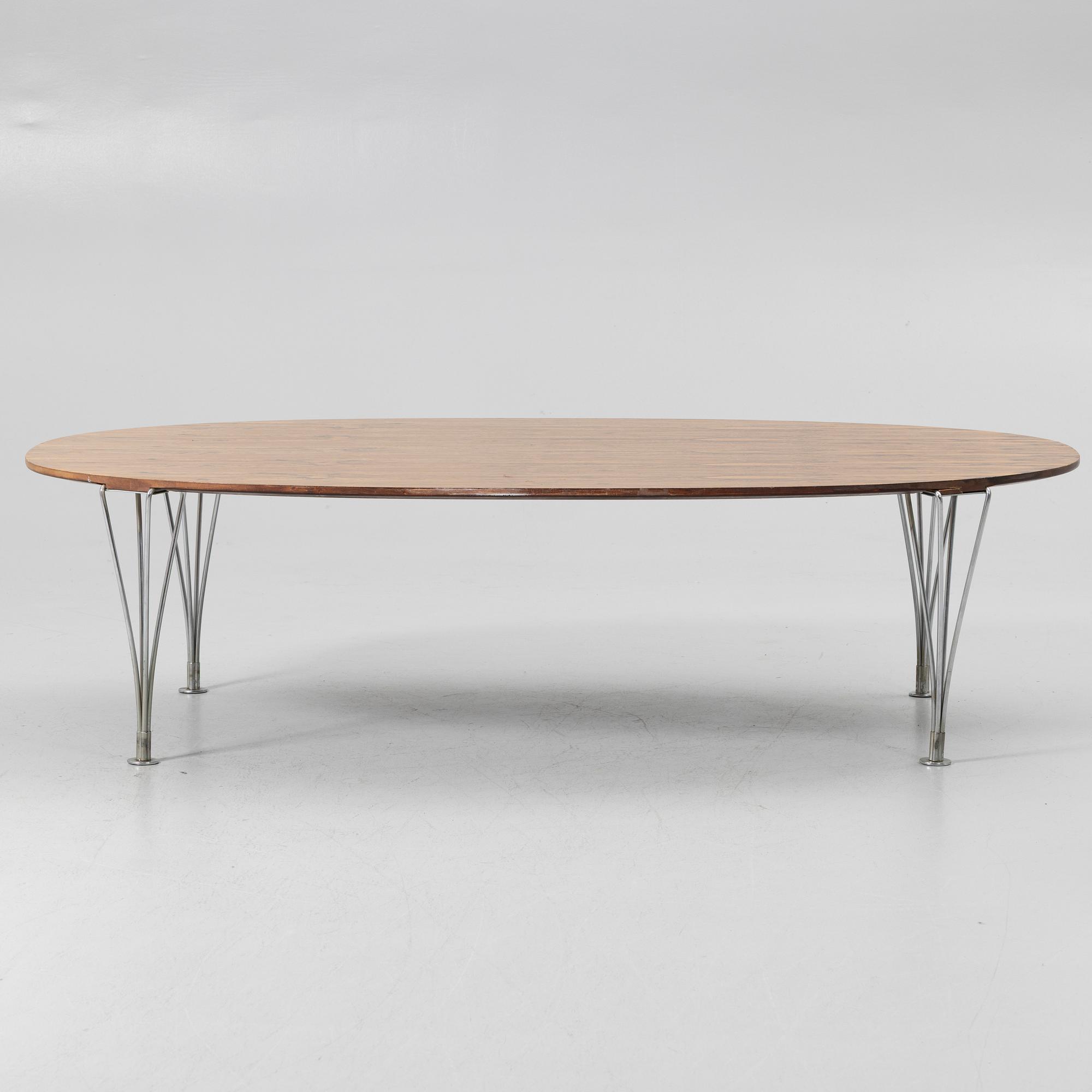 Bruno Mathsson & Piet Hein, table, “Superellipse”, Mathsson International AB, Värnamo.