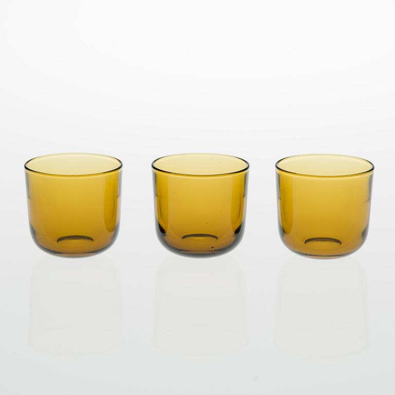 SNAPSGLAS, 12 ST, glas, "Fasetti", Kaj Franck, Notsjö 1960-tal.