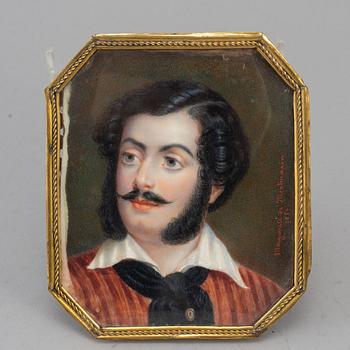 MARGUERITE DE MONTMARIN, gouache, signed och dated 1867.