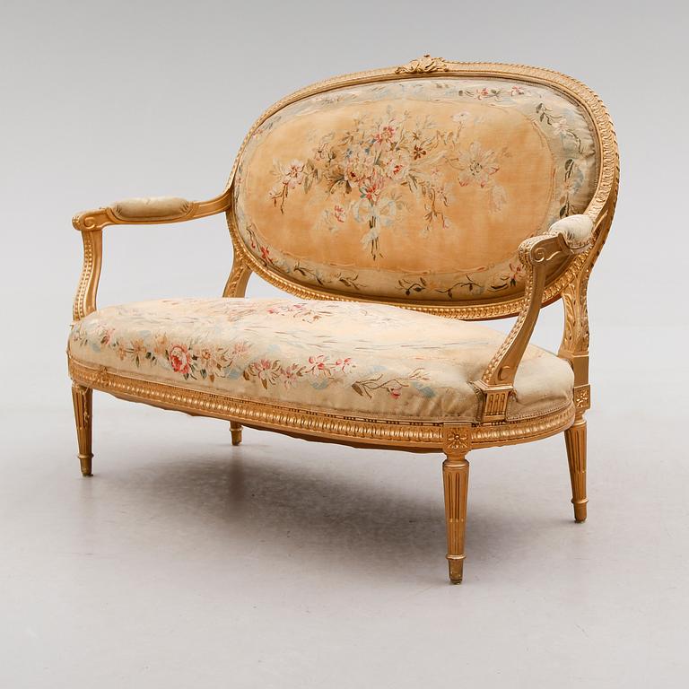 SOFFA, Louis XVI-stil, sent 1800-tal/tidigt 1900-tal.