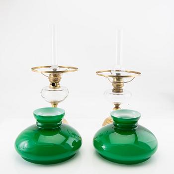 Table oil lamps, 2 pcs, early 20th century.