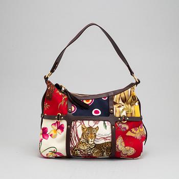 Salvatore Ferragamo,  nylon and leather handbag and wallet.