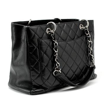 CHANEL, a black caviar leather purse, "Grand Shopping Tote".