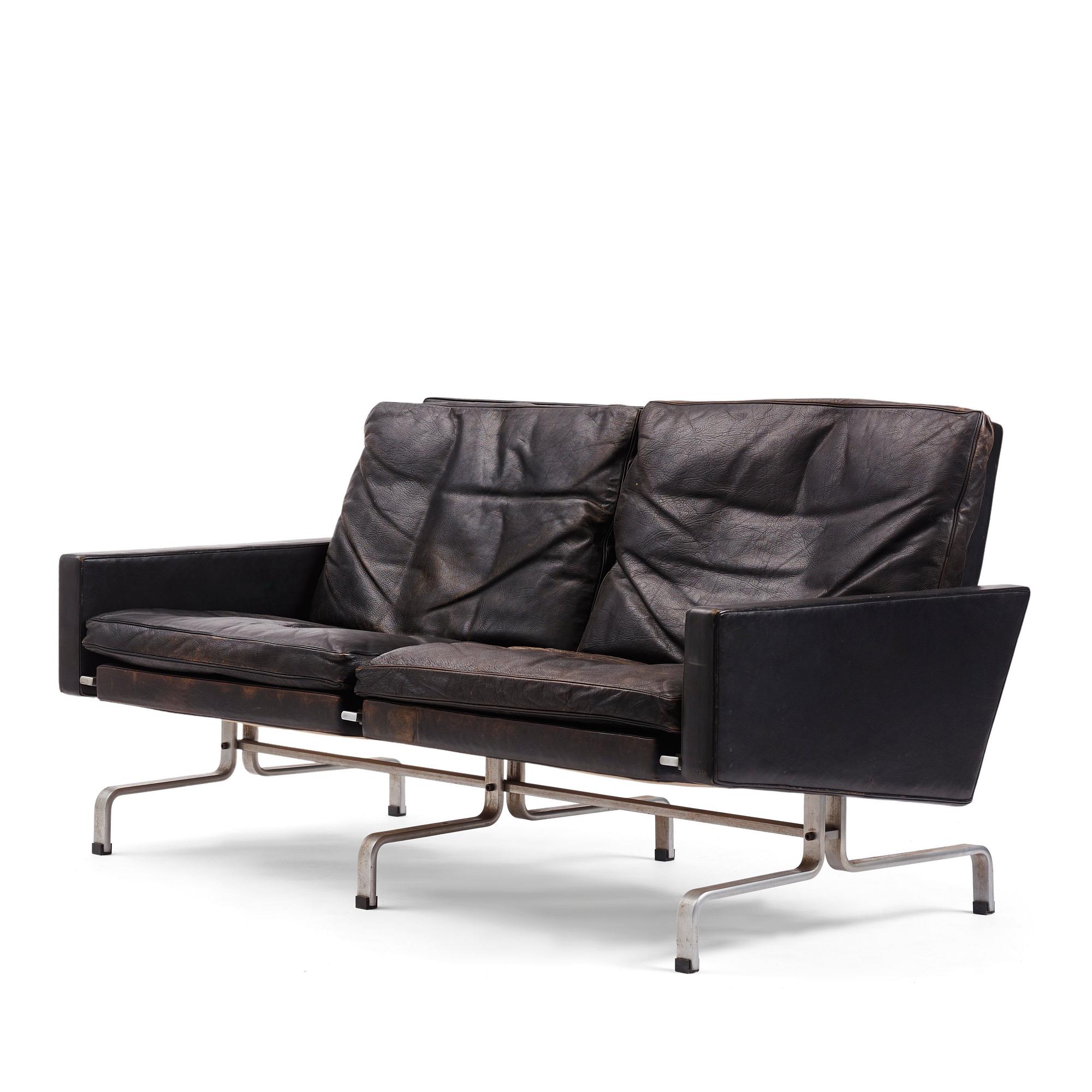 Poul Kjaerholm, a 'PK-31-2' sofa for E Kold Christensen, Denmark.