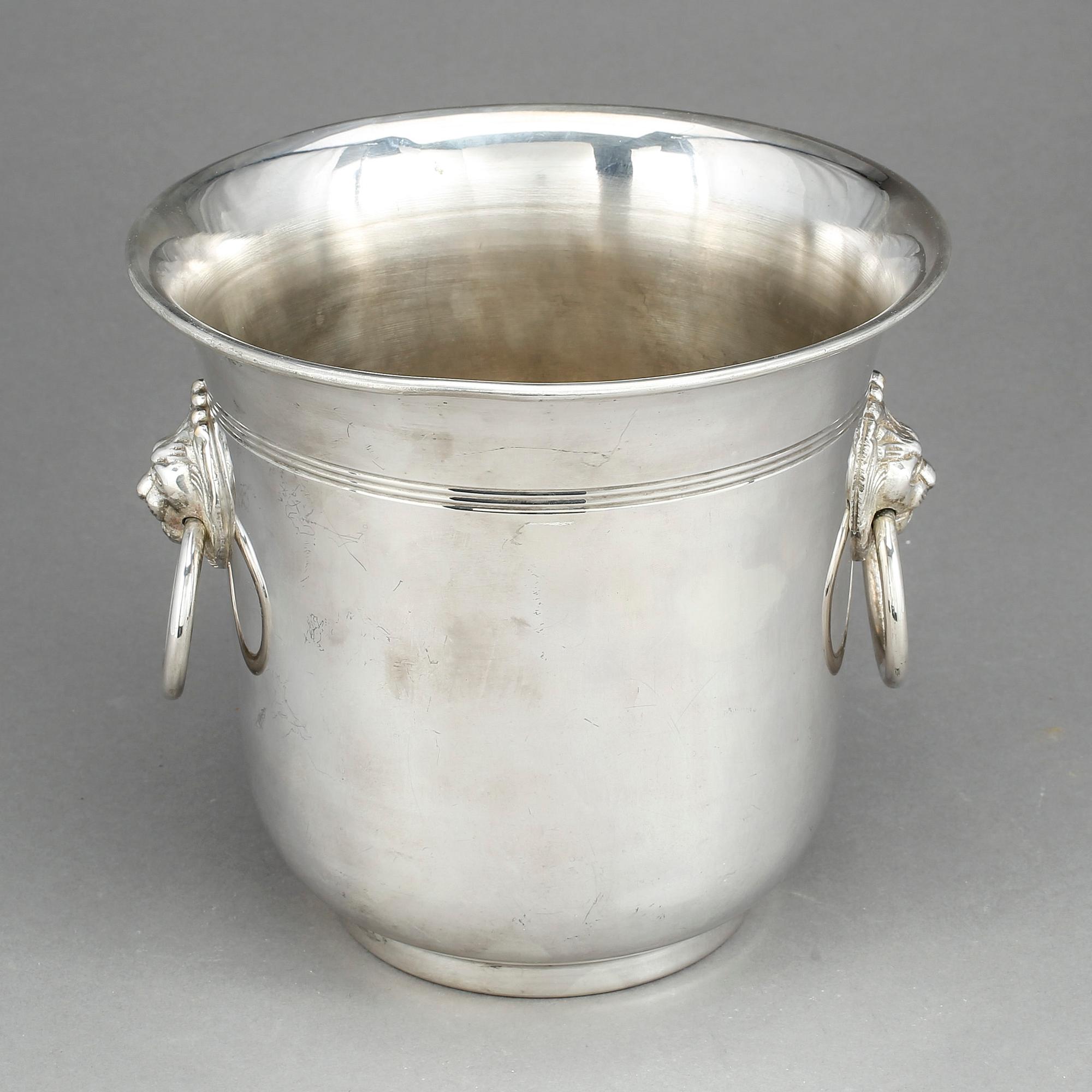CHAMPAGNEKYLARE, nysilver, 1900-talets andra hälft.