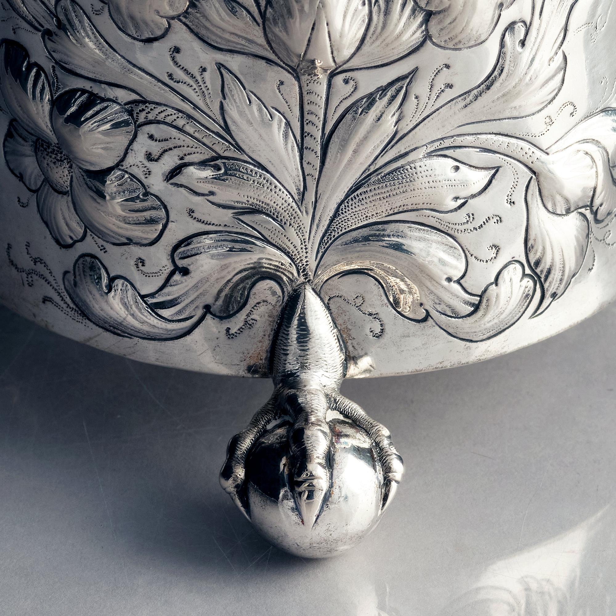 Anders Jensen Scheel, dryckeskanna, silver, Nykøbing (verksam 1677-1706), Danmark. Barock.