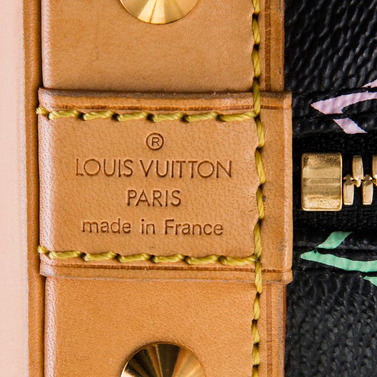 LOUIS VUITTON Black Multicolor Alma Handbag.