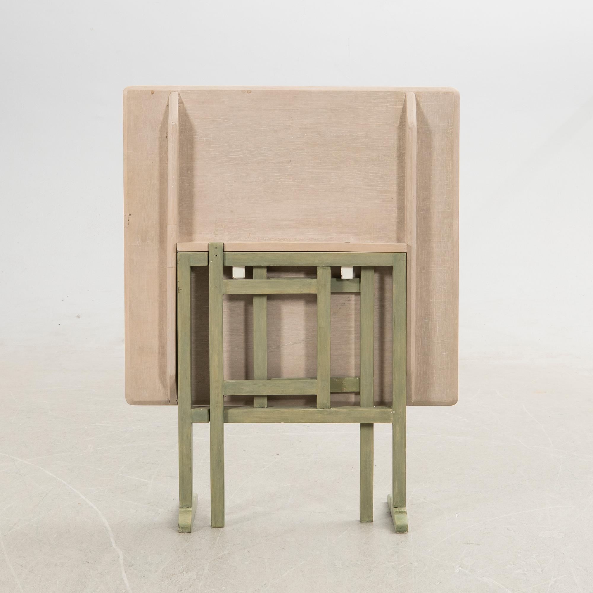 Folding table, early 20th century.