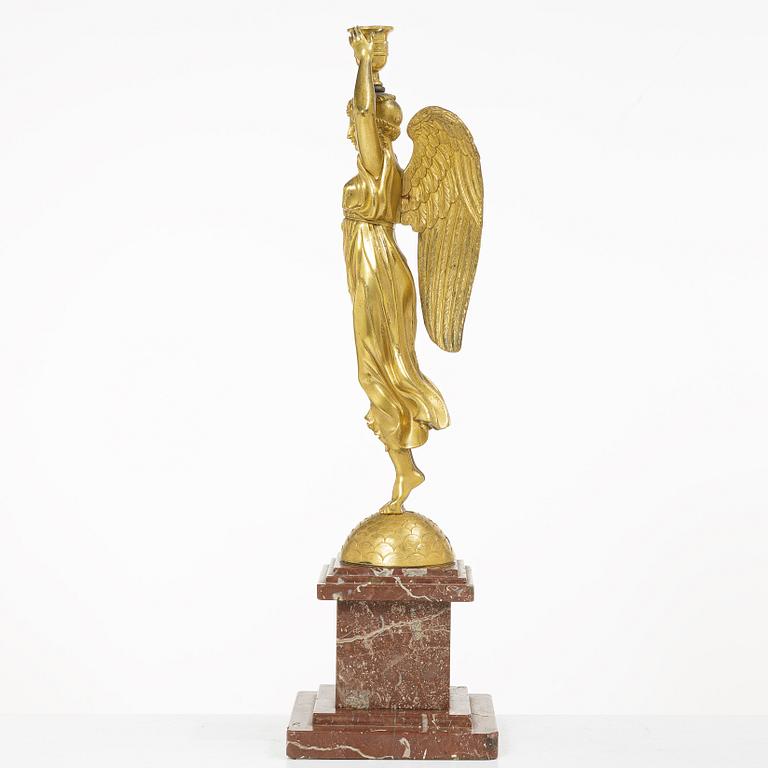 Ljusstake, empirestil, sent 1800-tal.