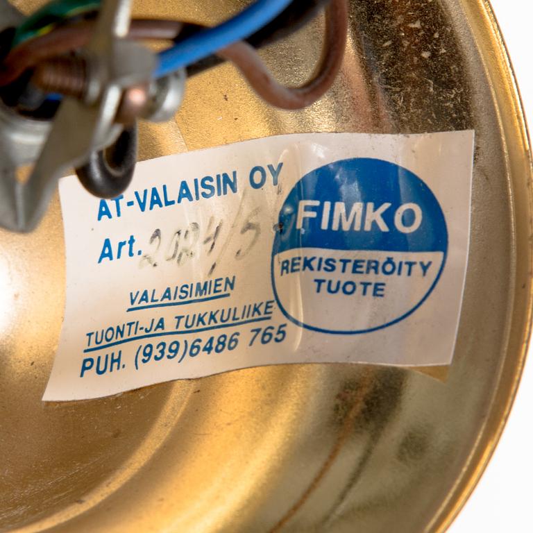 A ceiling lamp model 2024/5, for AT-valaisin Finland, late 20th century.