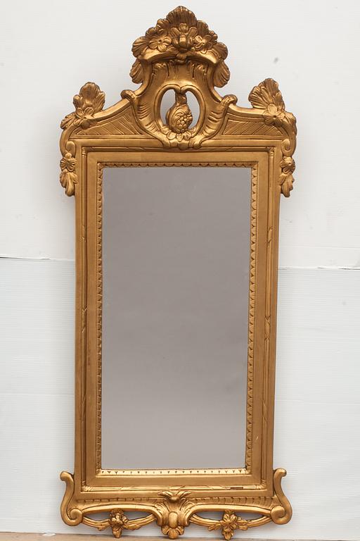 SPEGEL, gustaviansk, signerad, Stockholms hallstämpel 1777.