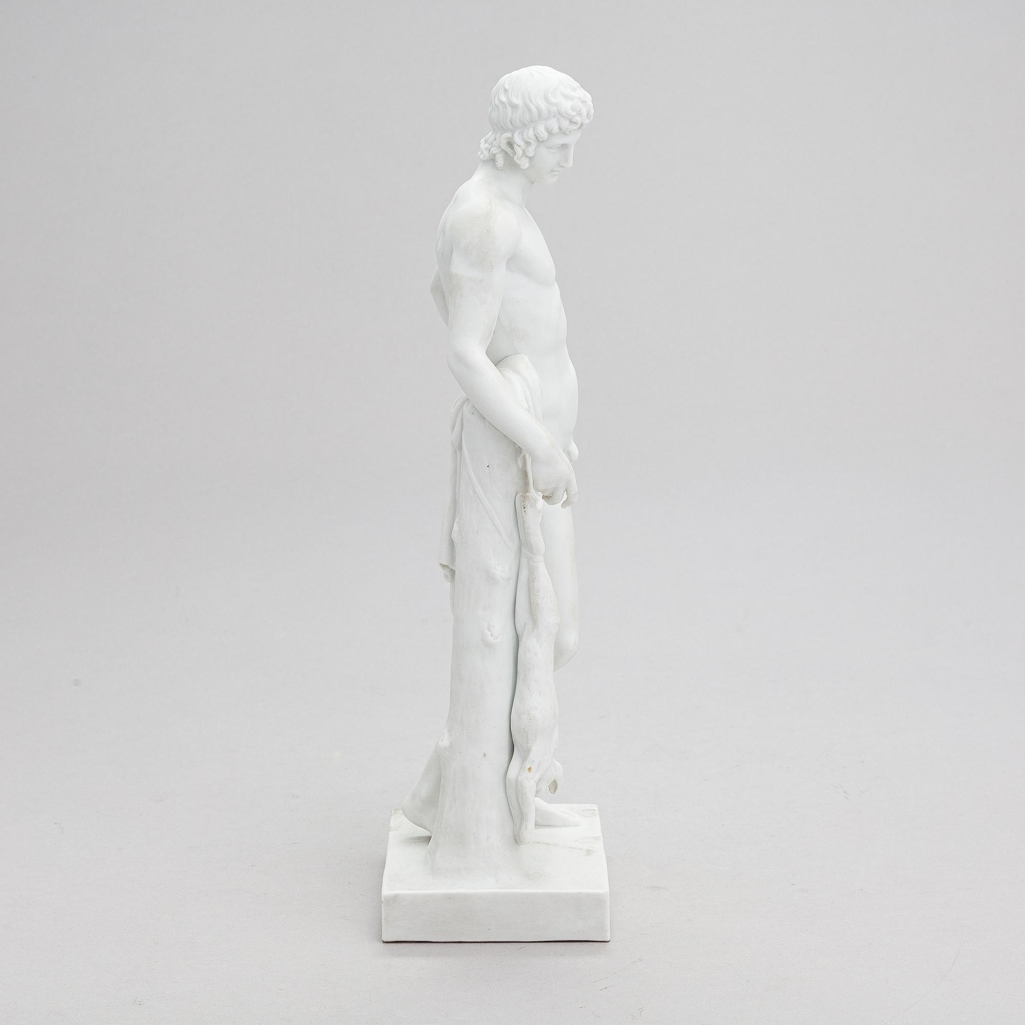 Bertel Thorvaldsen, efter. skulptur, "Adonis", Bing & Gröndahl, Danmark.
