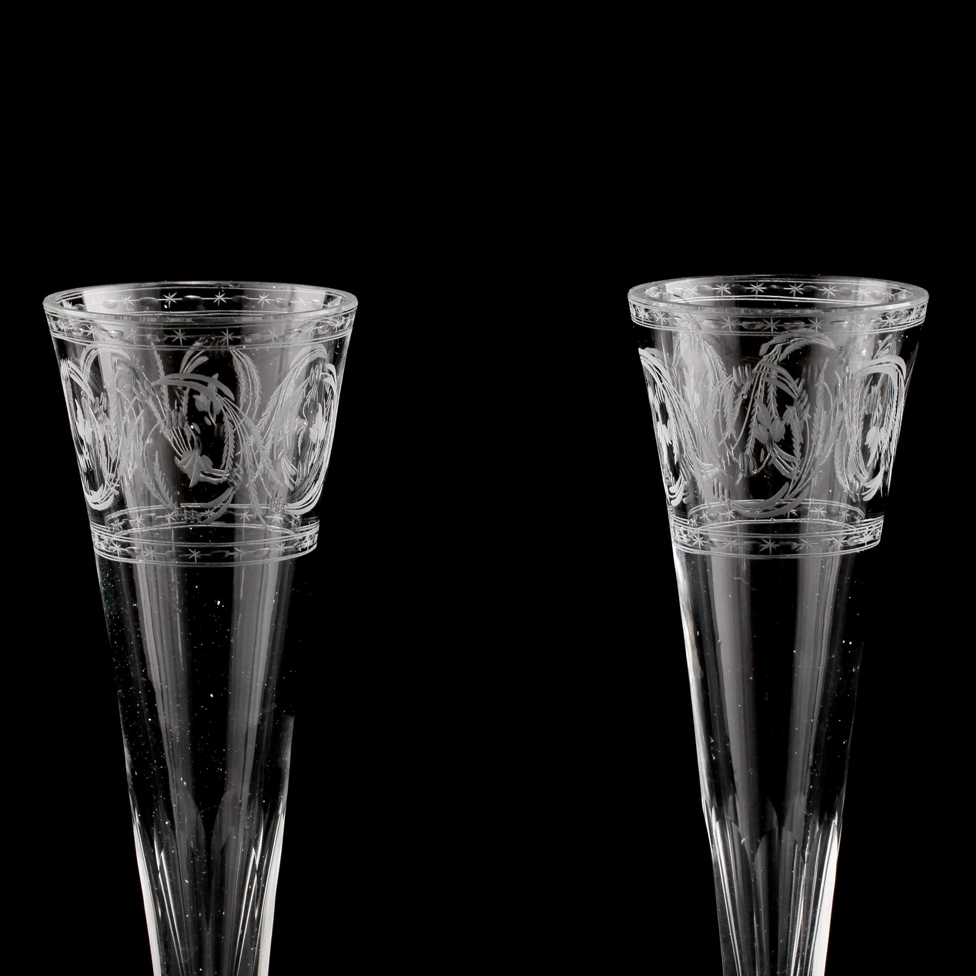 GLAS, ett par, 1800-tal.