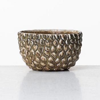 Axel Salto, a stoneware bowl in the budding style, Royal Copenhagen, Denmark.