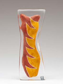 SKULPTUR, glas, Erika Höglund, Målerås, signerad.