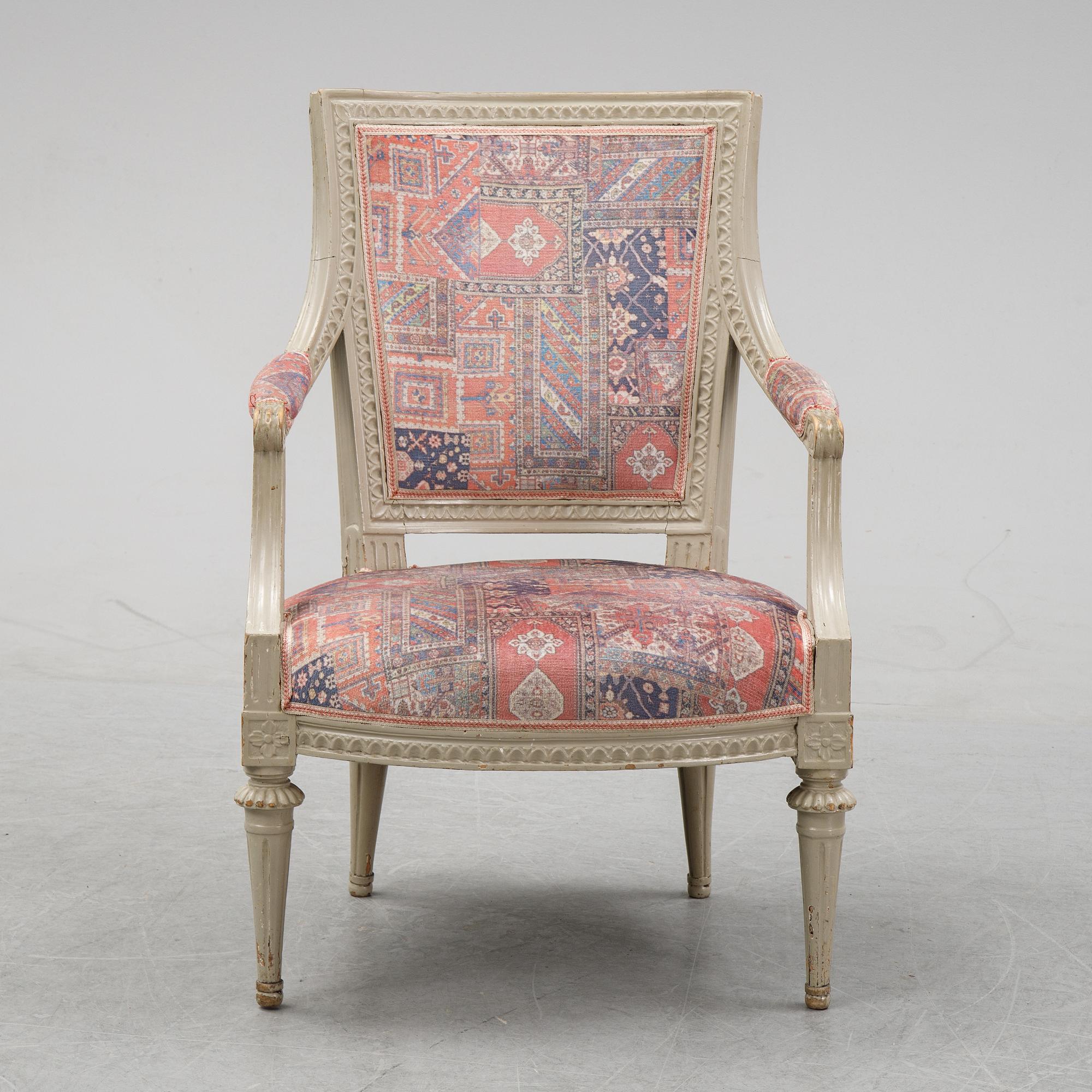 A gustavian armchair.