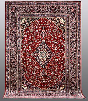 A carpet, Mashad, ca 346 x 248 cm.