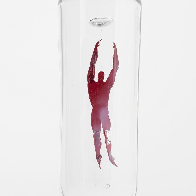 Bertil Vallien, six 'Millenium' champagne glasses, Kosta Boda.