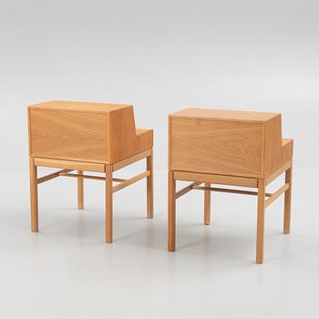 Sven Engström and Gunnar Myrstrand, a pair of 'Casino' bedside tables, Tingströms, 1960s.