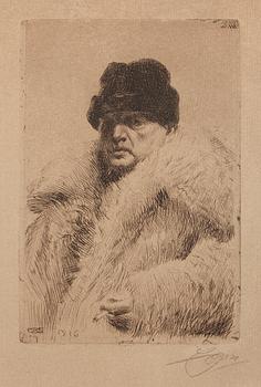 169. Anders Zorn, "Självporträtt i vargskinnspäls".