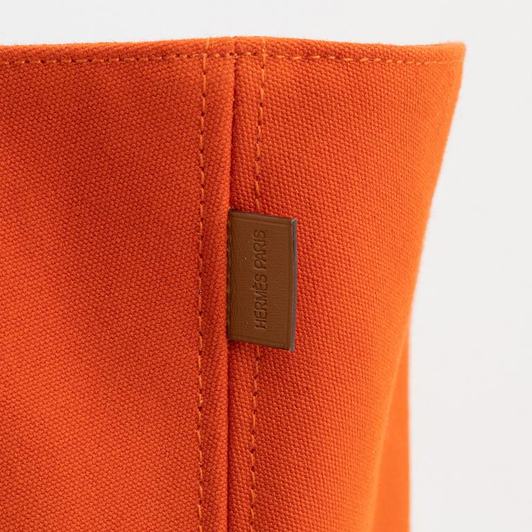 Hermès, a orange cotton 'Panier de Plage GM' Tote.