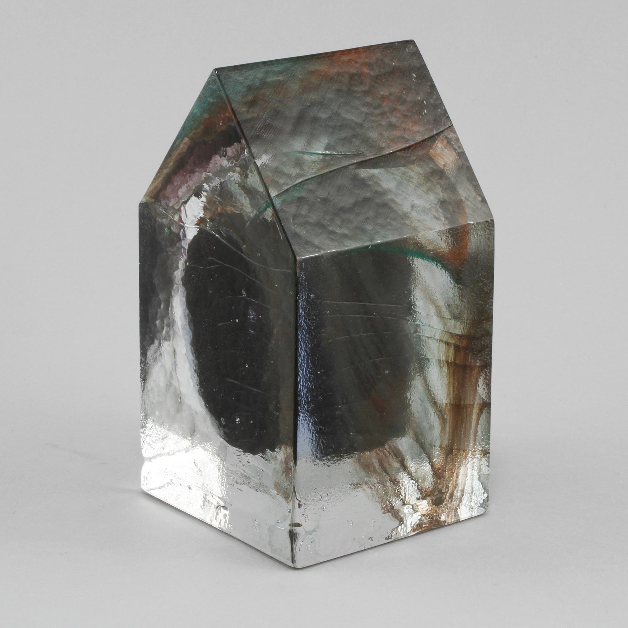 SKULPTUR, glas, Bertil Vallien, Kosta Boda Atelier, signerad och numrerad, 1900-talets andra hälft.