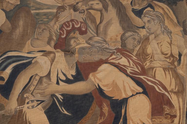 Painted wallpaper, Europe, circa 1900. 440 x 320 cm.