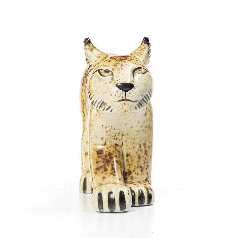Lisa Larson, an 'Lodjur' figurine, Gustavsberg for NK, Nordiska Kompaniet in collaboration with WWF.