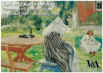 Carl Larsson, "Sommardag, Karin och Brita i trädgården" / "Sommartid".