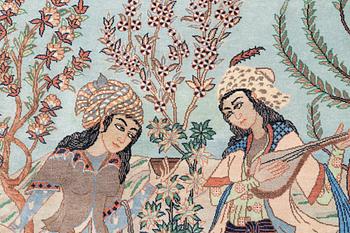 Matta, orientalisk, figural, ca 168 x 108 cm.